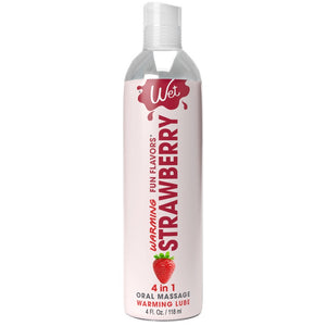 WET Fun Flavors Warming Strawberry 4 in 1 Edible Lube - 118ml - Extreme Toyz Singapore - https://extremetoyz.com.sg - Sex Toys and Lingerie Online Store - Bondage Gear / Vibrators / Electrosex Toys / Wireless Remote Control Vibes / Sexy Lingerie and Role Play / BDSM / Dungeon Furnitures / Dildos and Strap Ons &nbsp;/ Anal and Prostate Massagers / Anal Douche and Cleaning Aide / Delay Sprays and Gels / Lubricants and more...