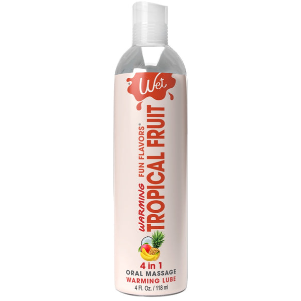 WET Fun Flavors Warming Tropical Fruit 4 in 1 Edible Lube - 118ml - Extreme Toyz Singapore - https://extremetoyz.com.sg - Sex Toys and Lingerie Online Store - Bondage Gear / Vibrators / Electrosex Toys / Wireless Remote Control Vibes / Sexy Lingerie and Role Play / BDSM / Dungeon Furnitures / Dildos and Strap Ons &nbsp;/ Anal and Prostate Massagers / Anal Douche and Cleaning Aide / Delay Sprays and Gels / Lubricants and more...