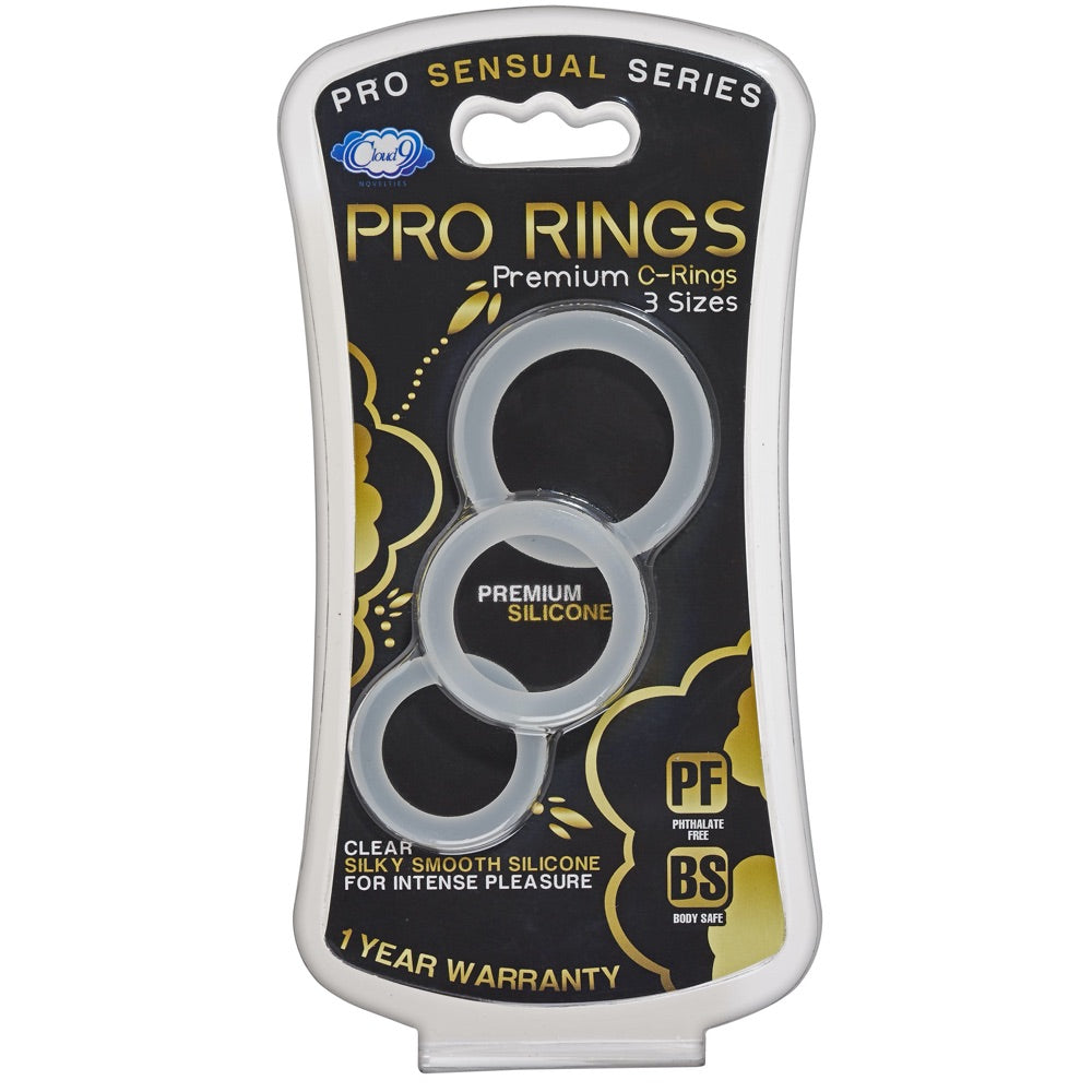 Cloud 9 Novelties Pro Sensual Silicone Cock Ring Set - Clear - Extreme Toyz Singapore - https://extremetoyz.com.sg - Sex Toys and Lingerie Online Store - Bondage Gear / Vibrators / Electrosex Toys / Wireless Remote Control Vibes / Sexy Lingerie and Role Play / BDSM / Dungeon Furnitures / Dildos and Strap Ons &nbsp;/ Anal and Prostate Massagers / Anal Douche and Cleaning Aide / Delay Sprays and Gels / Lubricants and more...