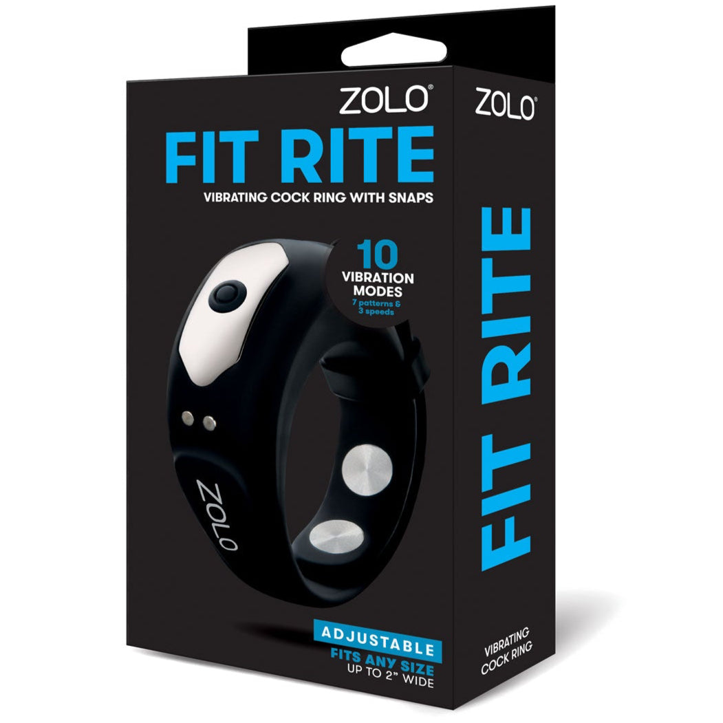 Fit Rite Rechargeable Adjustable Vibrating C-Ring with Snaps