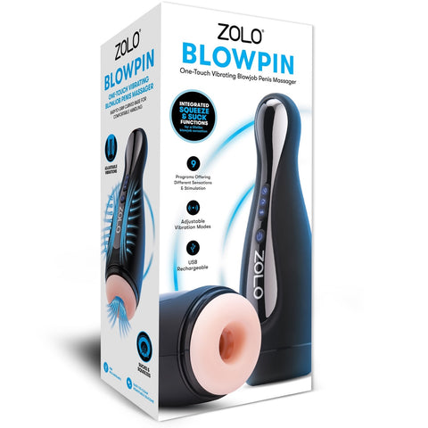 Blowpin Rechargeable One-Touch Blowjob Penis Massager