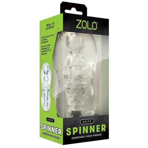 Gripz Spinner Squeezable Clear Stroker