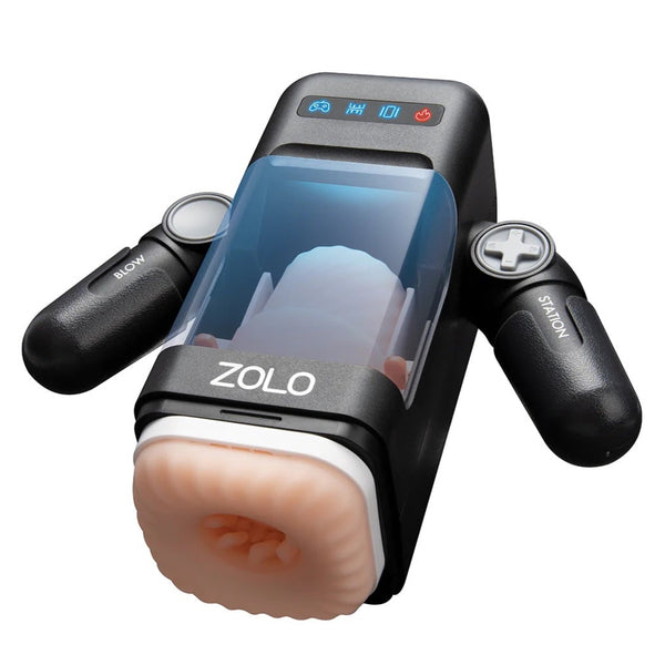 Blowstation Rechargeable Hand-Held Thrusting Vibrating Masturbator with Heating System