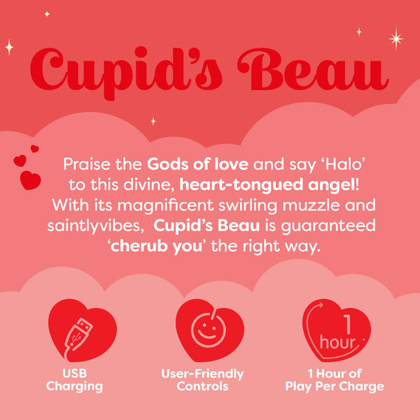 Unihorn Cupid's Beau Swirling Heart-Tongued Rechargeable Clitoral Vibrator