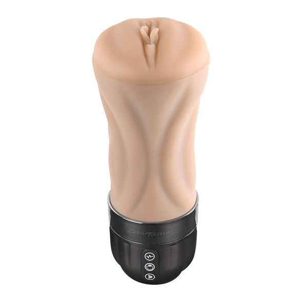 Zero Tolerance Tight Lipped Rechargeable Sucking & Vibrating Masturbator - Light