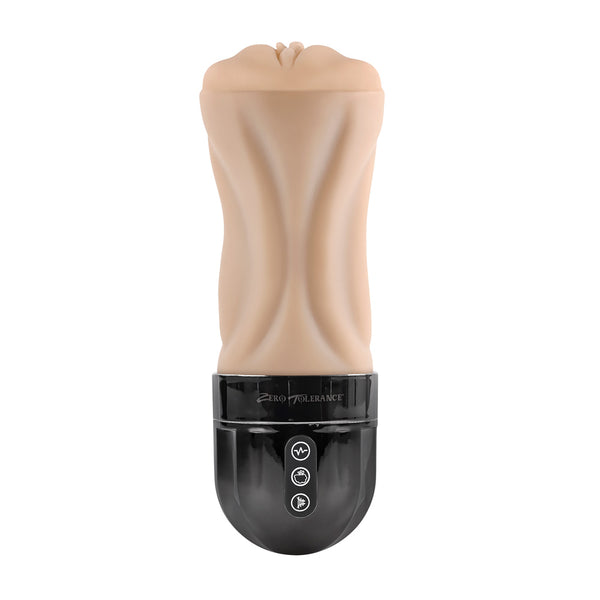 Zero Tolerance Tight Lipped Rechargeable Sucking & Vibrating Masturbator - Light