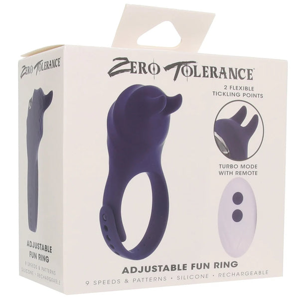 Zero Tolerance Adjustable Fun Ring 9-Function Rechargeable Remote-Control Cock Ring