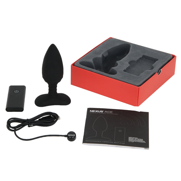 Ace Remote Control Rechargeable Vibrating Butt Plug - Small