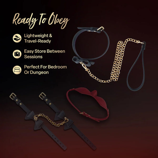 Temptasia Ardor Silicone Collar & Leash with Bow