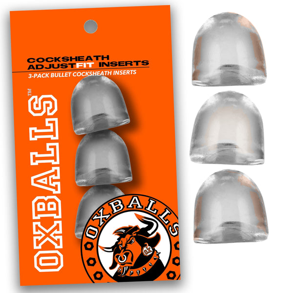 ADJUSTFIT flexTPR™ 3-Pack Cocksheath Custom Sizing Inserts - Clear