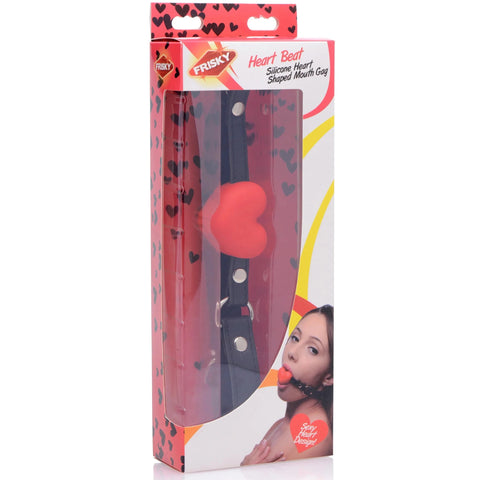 Heart Beat Silicone Heart Shaped Mouth Gag