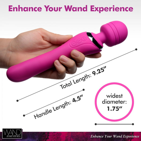 Wand Essentials Whirling Wand 2 in 1 Rechargeable Wand - Extreme Toyz Singapore - https://extremetoyz.com.sg - Sex Toys and Lingerie Online Store - Bondage Gear / Vibrators / Electrosex Toys / Wireless Remote Control Vibes / Sexy Lingerie and Role Play / BDSM / Dungeon Furnitures / Dildos and Strap Ons  / Anal and Prostate Massagers / Anal Douche and Cleaning Aide / Delay Sprays and Gels / Lubricants and more...