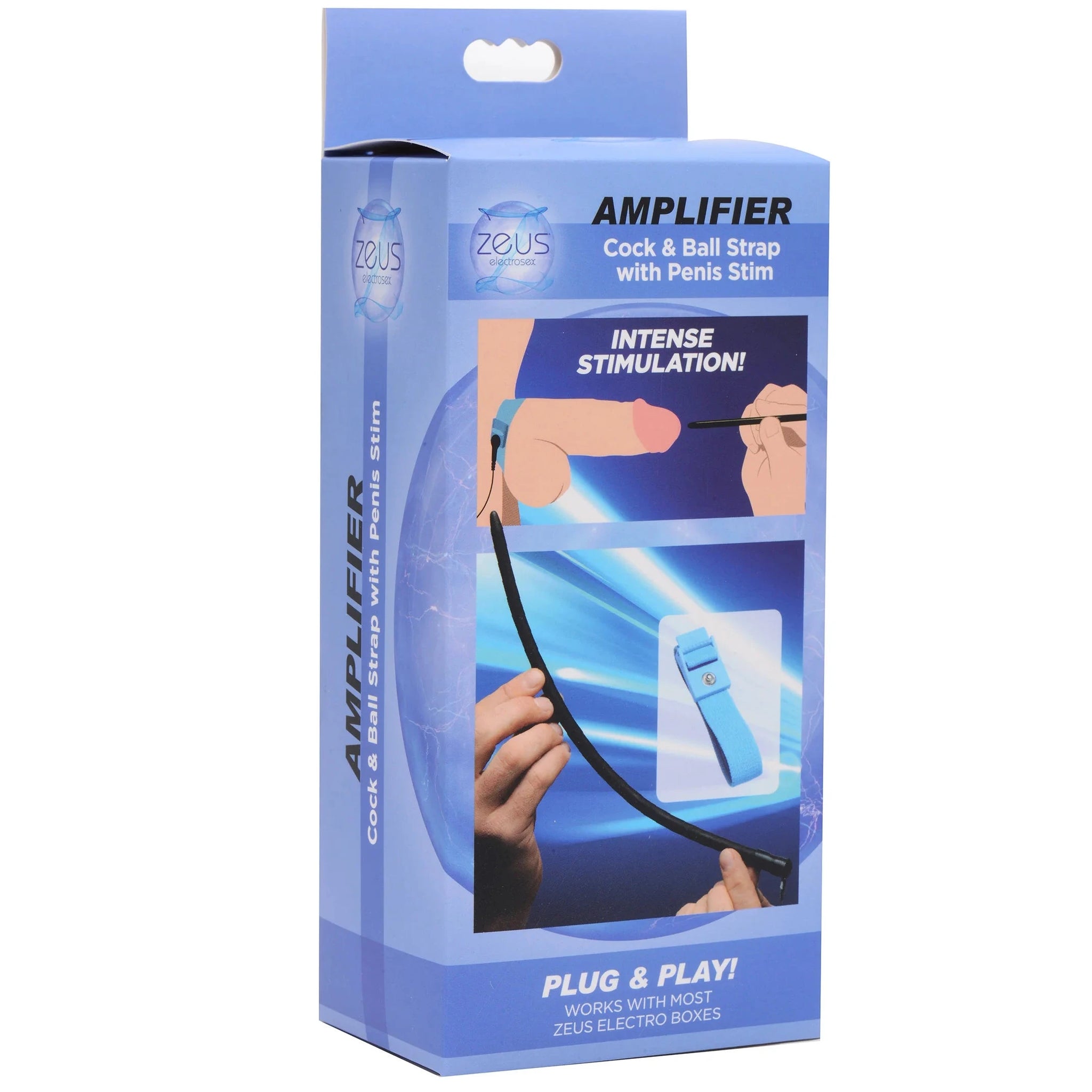 Amplifier Cock and Ball Strap with Penis eStim