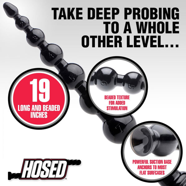 Hosed 19" Graduated Bead Anal Snake - Extreme Toyz Singapore - https://extremetoyz.com.sg - Sex Toys and Lingerie Online Store - Bondage Gear / Vibrators / Electrosex Toys / Wireless Remote Control Vibes / Sexy Lingerie and Role Play / BDSM / Dungeon Furnitures / Dildos and Strap Ons  / Anal and Prostate Massagers / Anal Douche and Cleaning Aide / Delay Sprays and Gels / Lubricants and more...