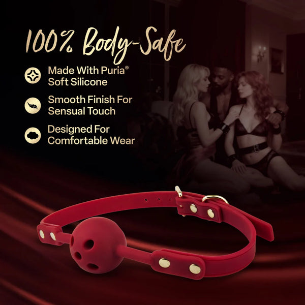 Temptasia Ardor Breathable Silicone Ball Gag - Red