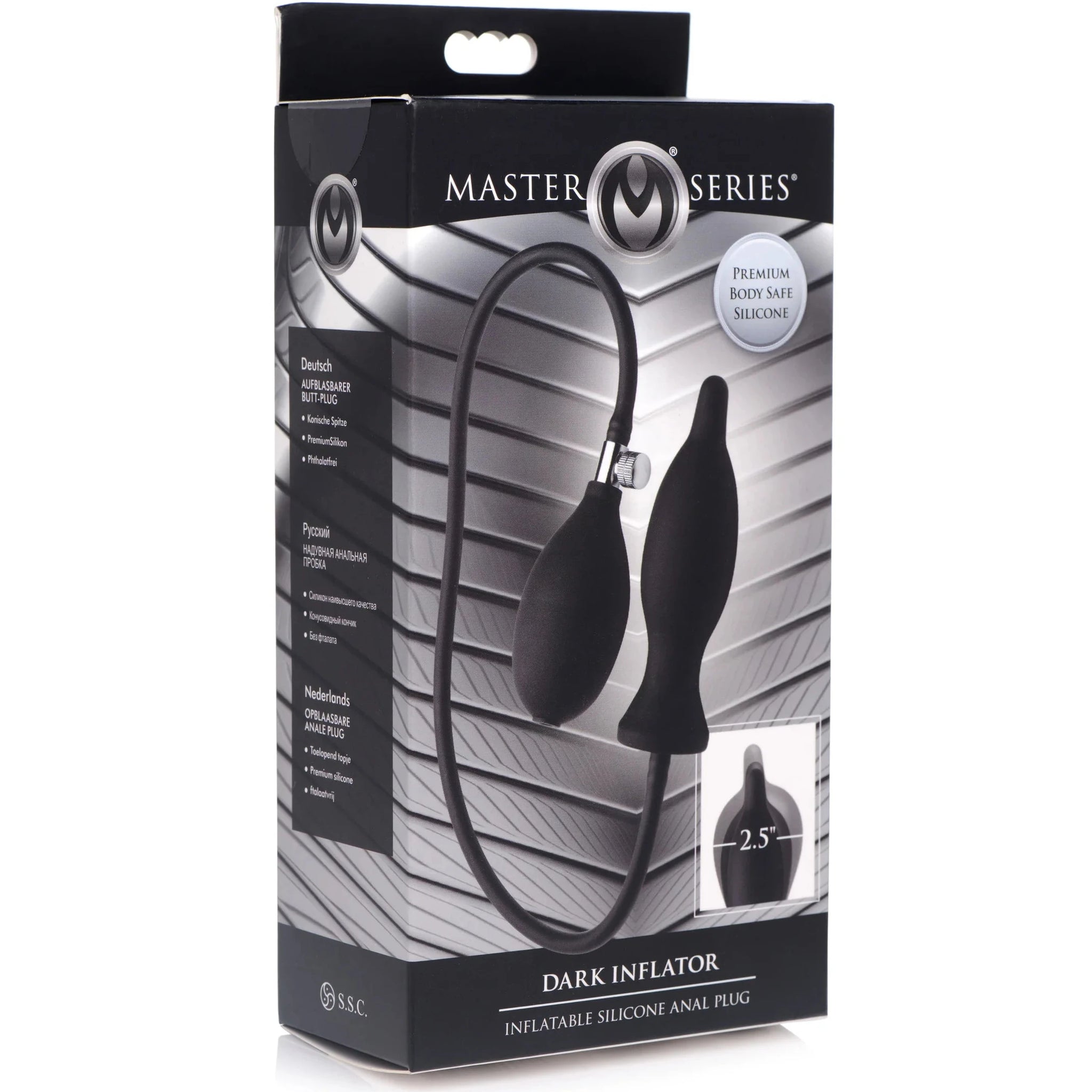 Dark Inflator Silicone Inflatable Anal Plug