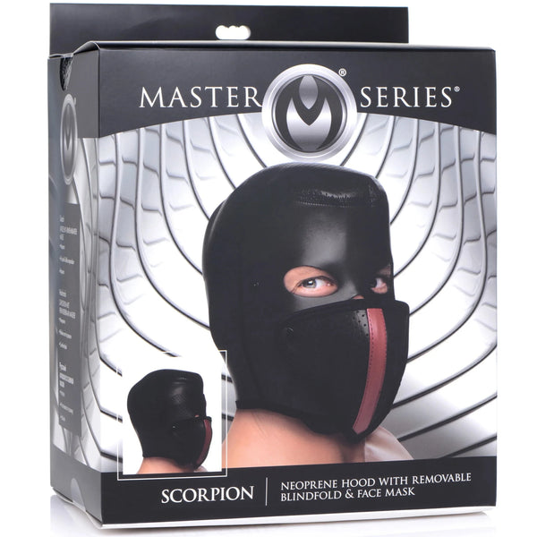Scorpion Hood With Removable Blindfold & Face Mask