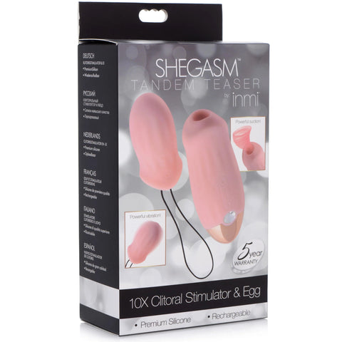 Tandem Teaser 10X Rechargeable Clitoral Stimulator with Remote