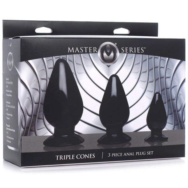 Triple Cones 3 Piece Anal Plug Set