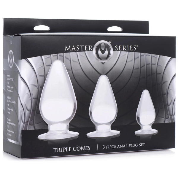 Triple Cones 3 Piece Anal Plug Set