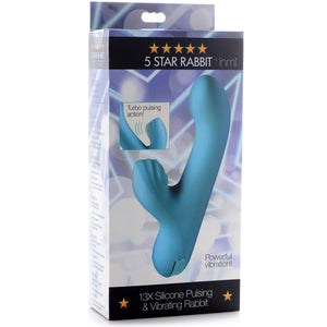 5 Star 13X Rechargeable Silicone Pulsing and Vibrating Rabbit