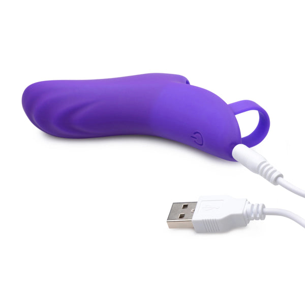 7X Finger Bang Her Pro Rechargeable Silicone Vibrator - Purple