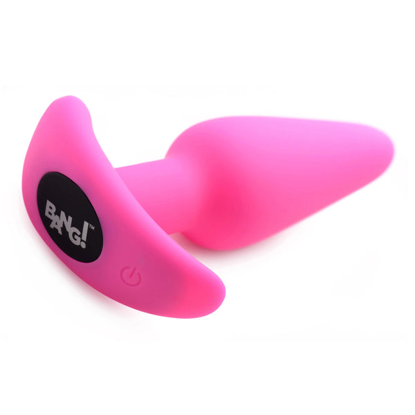 Remote Control 21X Vibrating Silicone Butt Plug - Pink