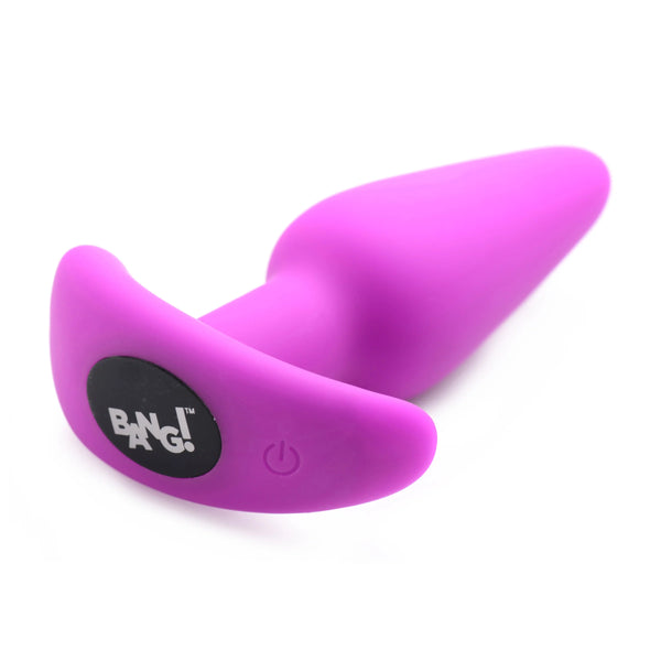 Remote Control 21X Vibrating Silicone Butt Plug - Purple