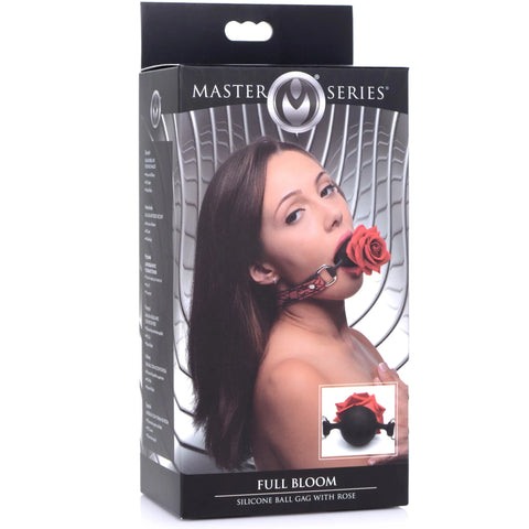 Full Bloom Silicone Ball Gag with Rose