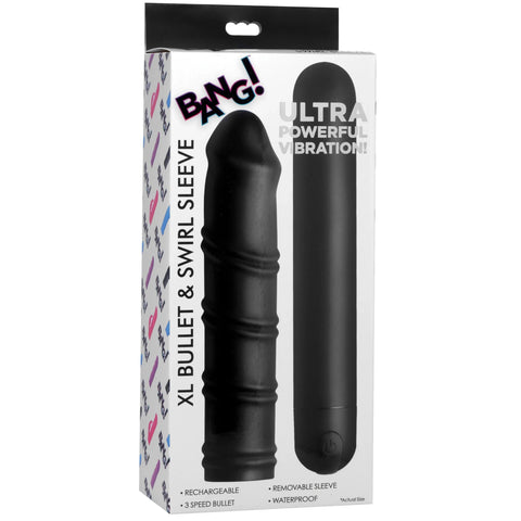 XL Silicone Bullet and Swirl Sleeve