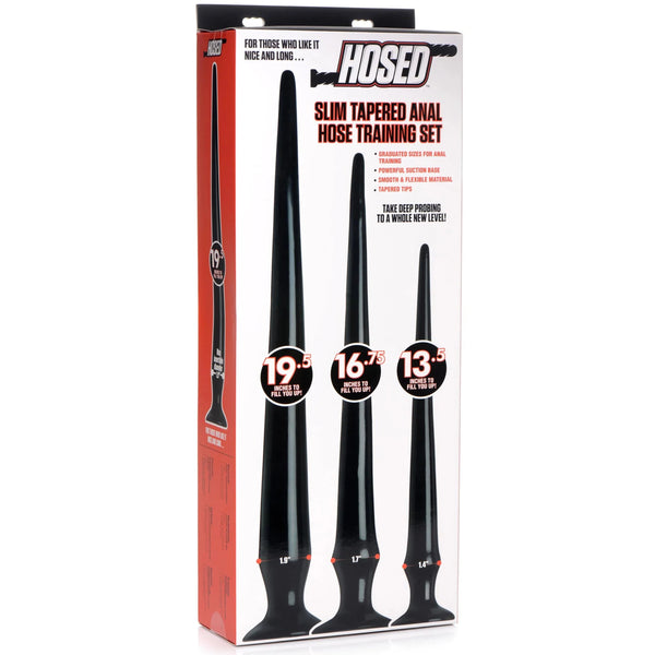 Slim Tapered Anal Hose Training Set