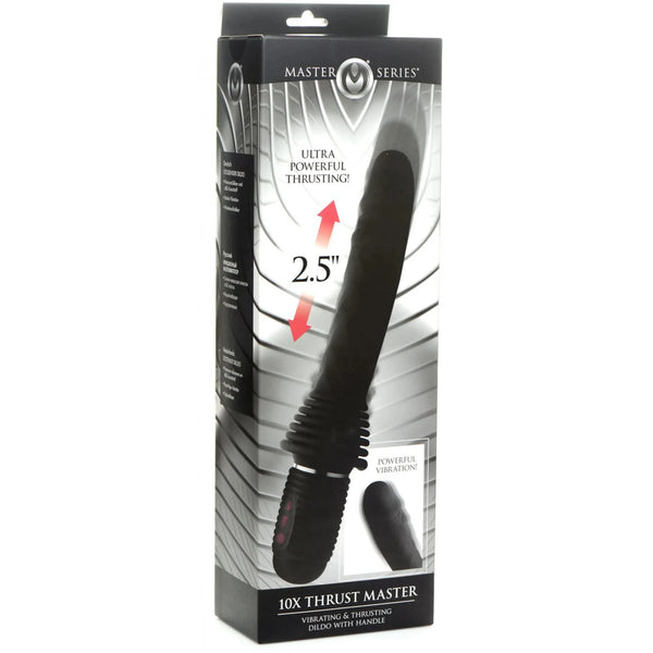 10X Silicone Vibrating and Thrusting Dildo
