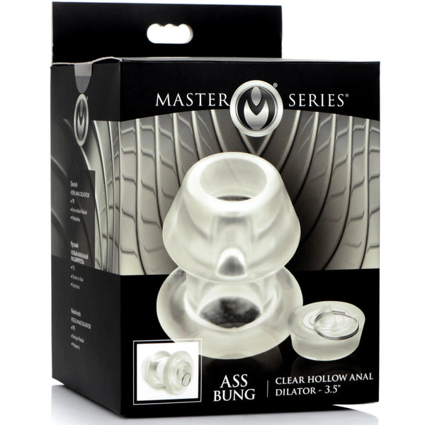 Ass Bung Clear Hollow Anal Dilator with Plug
