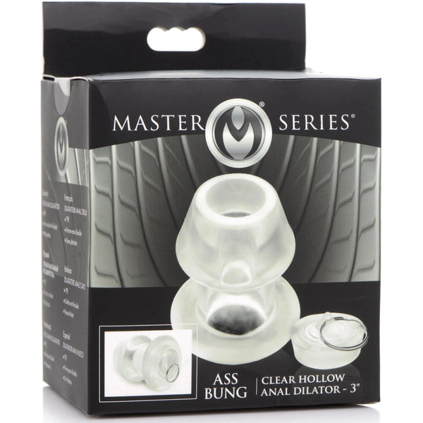 Ass Bung Clear Hollow Anal Dilator with Plug