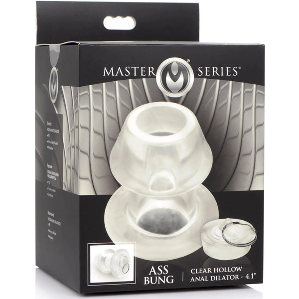 Ass Bung Clear Hollow Anal Dilator with Plug