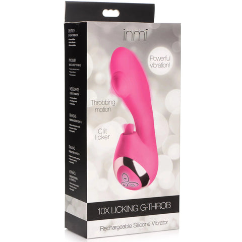 10X Licking G-Throb Rechargeable Silicone Vibrator