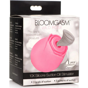 Wild Rose 10X Rechargeable Suction Clit Stimulator - Pink