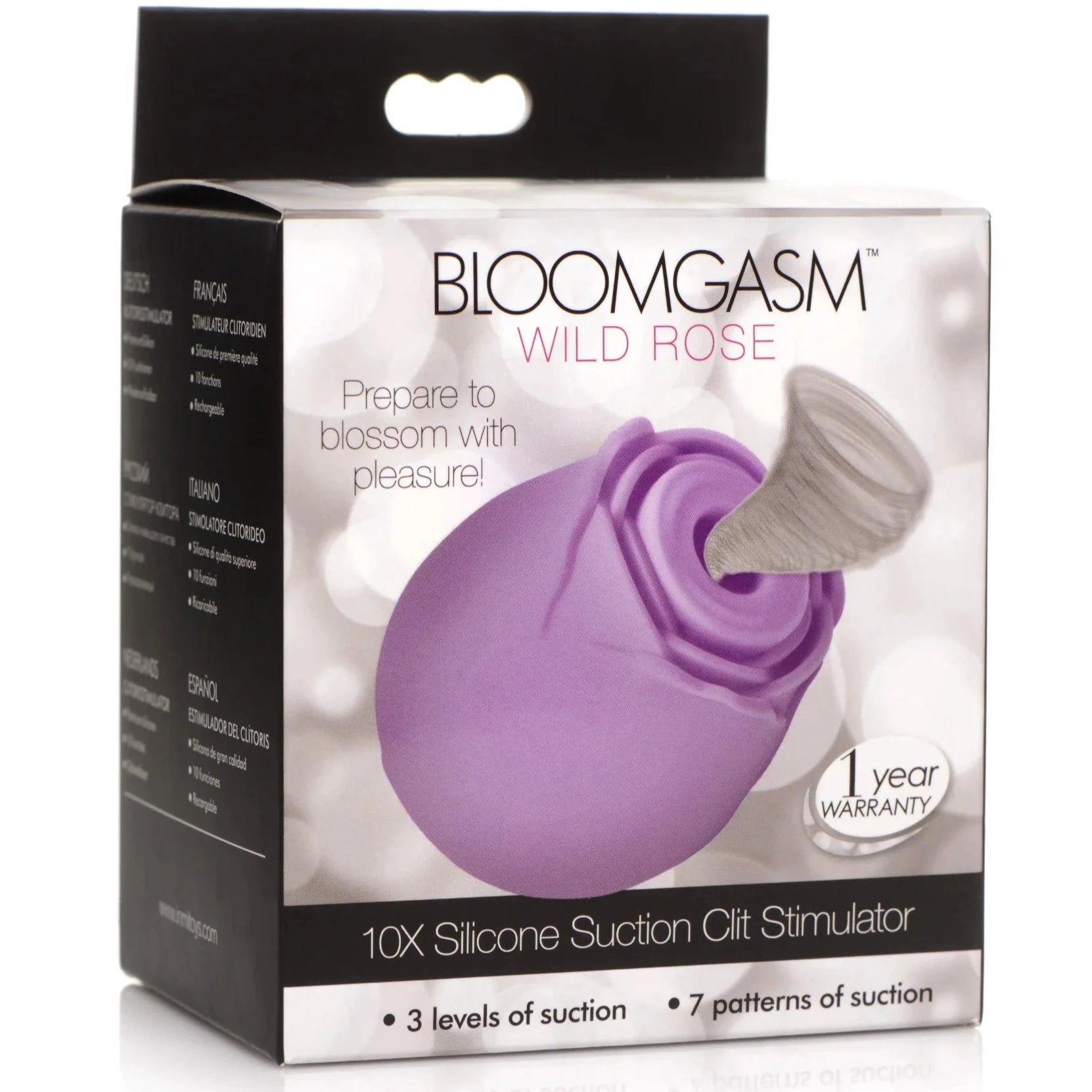 Wild Rose 10X Rechargeable Suction Clit Stimulator - Purple