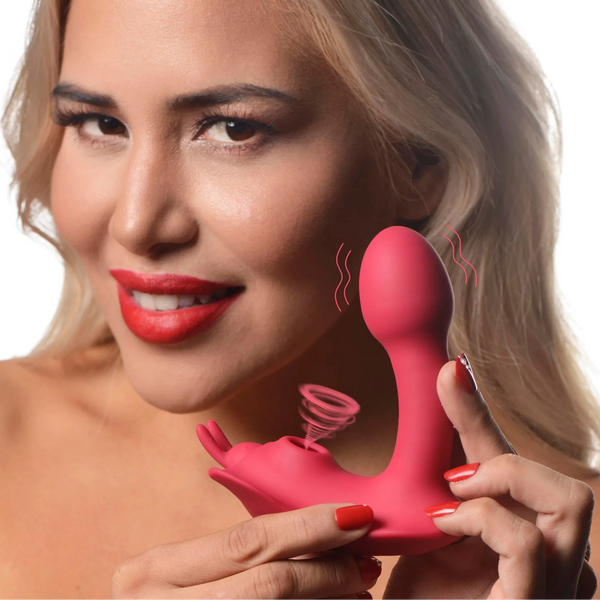 Butterfly Tease 10X Air Stim Remote Control Rechargeable Clitoral Suction Silicone Stimulator