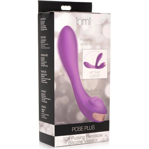 Pose Plus 10X Pulsing Rechargeable Bendable Silicone Vibrator