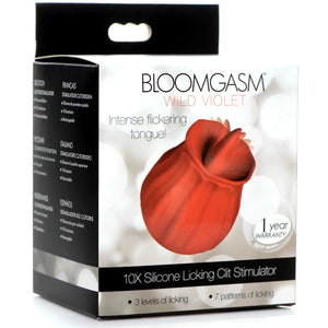 Wild Violet 10X Rechargeable Silicone Clit Licking Stimulator - Red