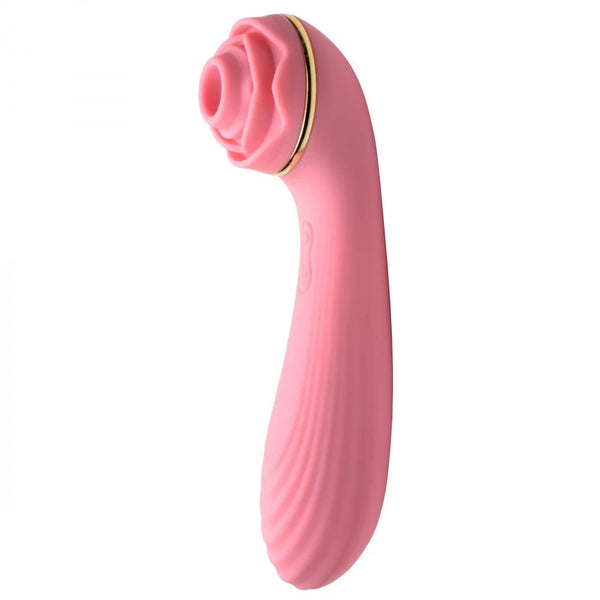 Passion Petals 10X Rechargeable Silicone Suction Rose Vibrator - Pink