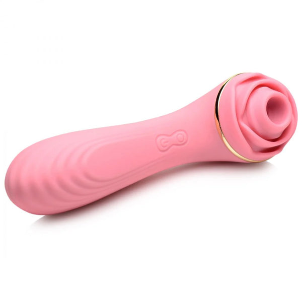 Passion Petals 10X Rechargeable Silicone Suction Rose Vibrator - Pink