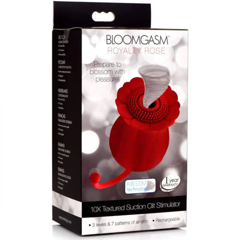 Royalty Rose Rechargeable Textured Suction Clit Stimulator