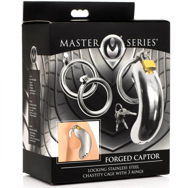 鍛造キャプターロック式ステンレススチール貞操ケージ