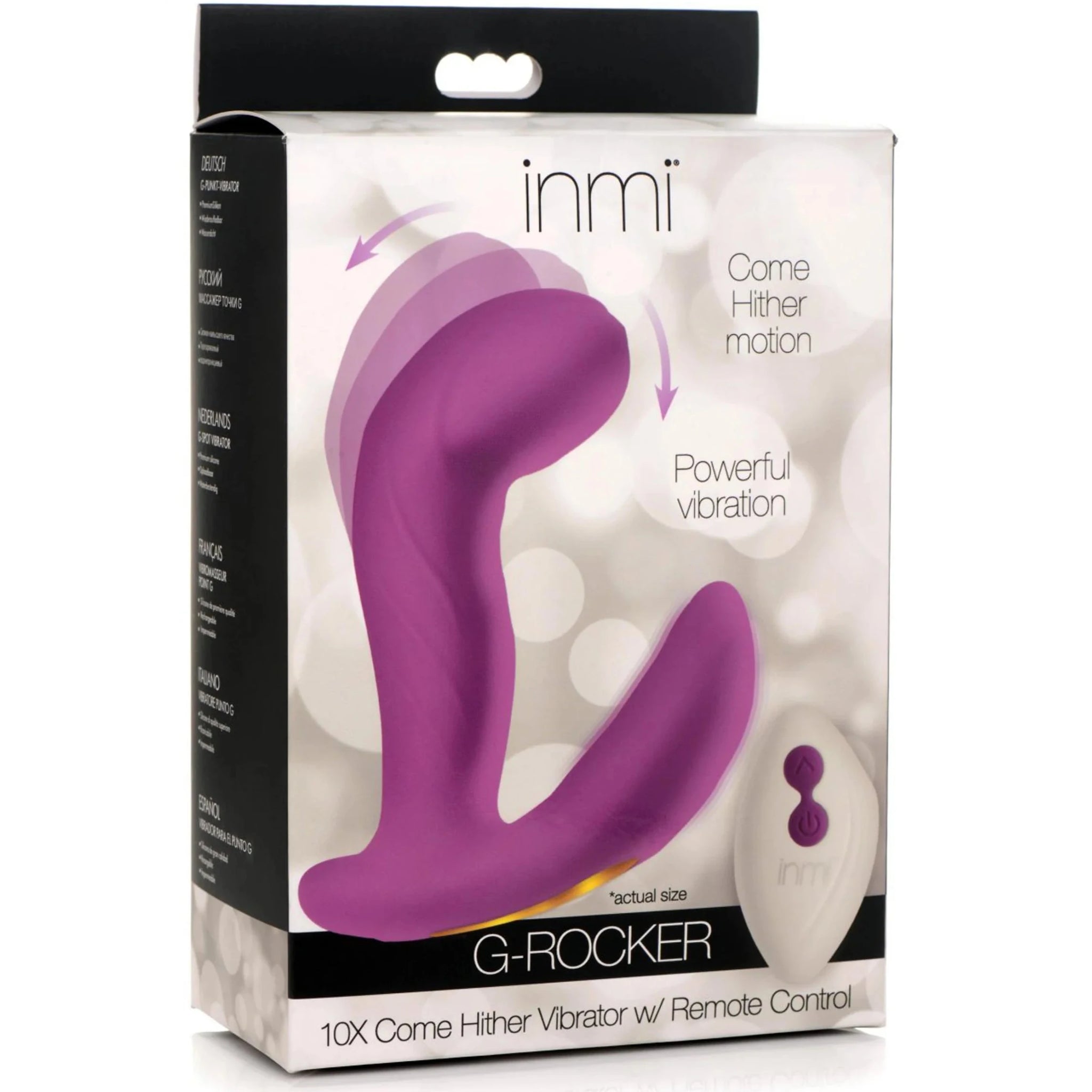 G-Rocker 10X Come Hither Rechargeable Silicone Vibrator with Remote Control