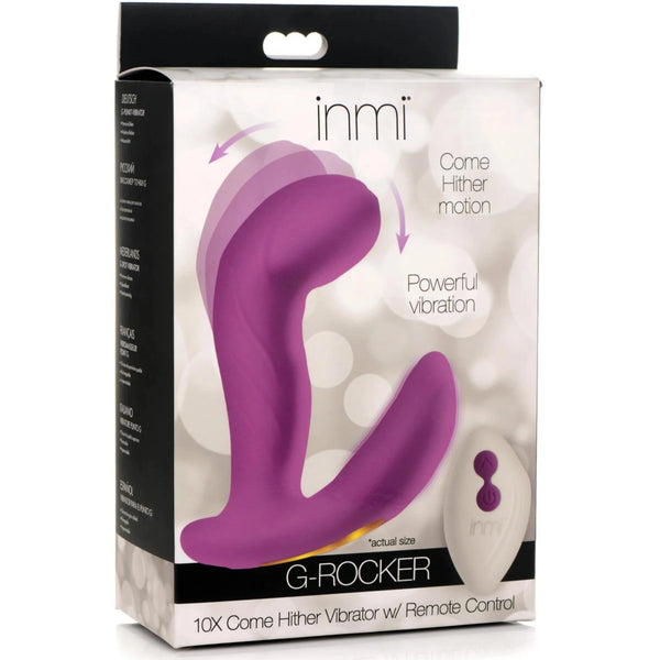 G-Rocker 10X Come Hither Rechargeable Silicone Vibrator with Remote Control