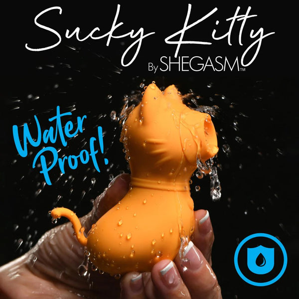 Sucky Kitty Rechargeable Silicone Clitoral Stimulator - Orange