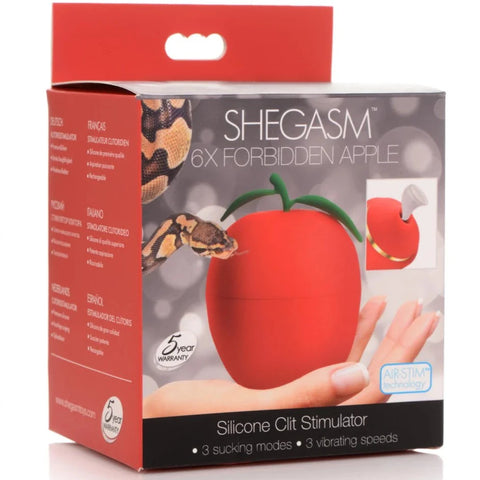 6X Forbidden Apple Air Stim Rechargeable Silicone Clit Stimulator