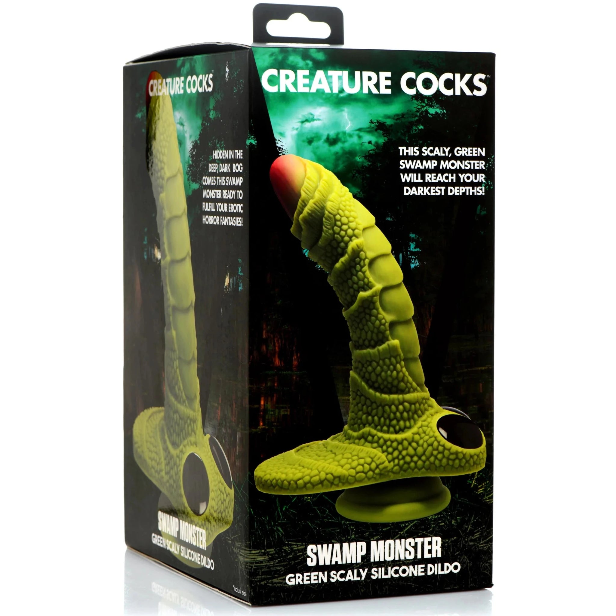 Swamp Monster Green Scaly Silicone Dildo